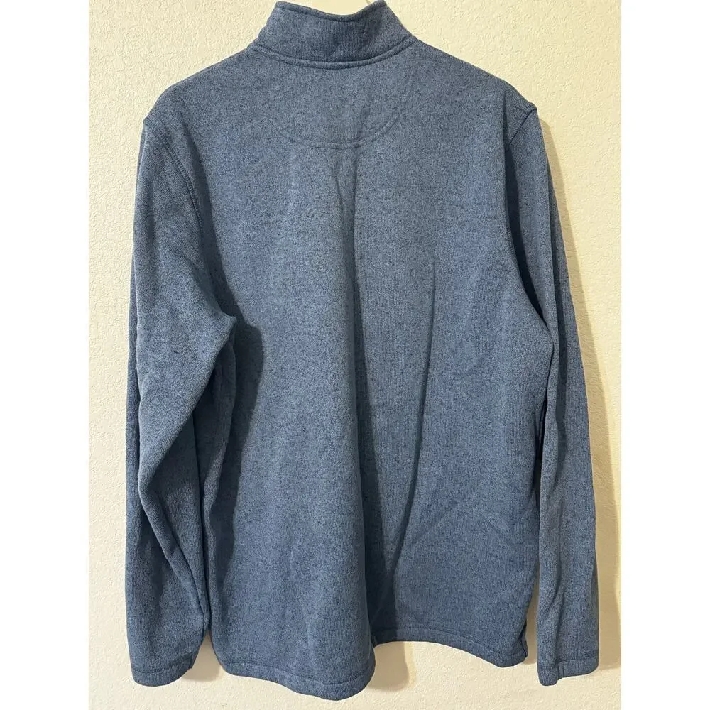 Wrangler Men's 1/4 Zip Sweater Size L Blue‎